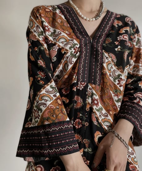 【USED】 Ethnic Long Sleeves One-piece / 220507-019