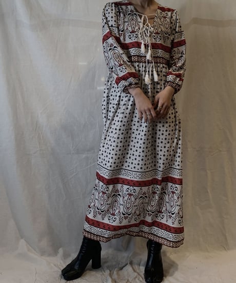 【USED】Poly Front Open Dress/210217-060