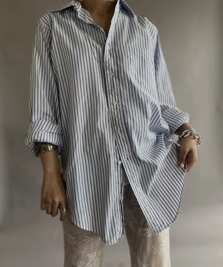 【USED】 made in USA Brooks Brothers L/S Strip Shirt /230608-008