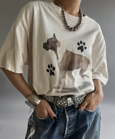 【USED】 Dog Print T-Shirt /240824-002