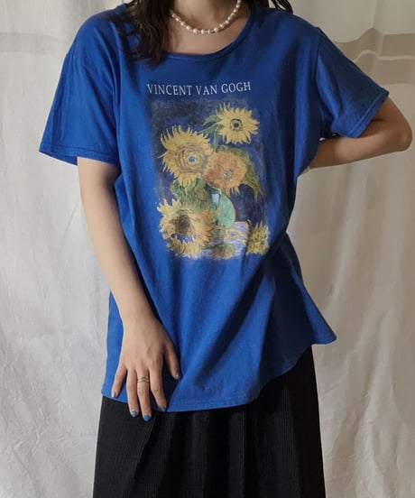 【USED】S/S T-shirt Flower①/210604-024