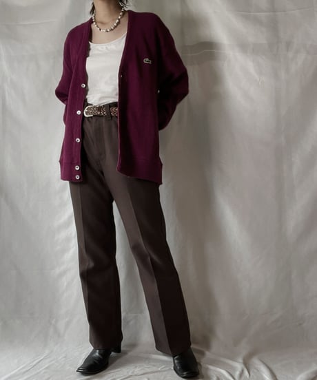 【USED】   LACOSTE Knit Cardigan④/210930-031