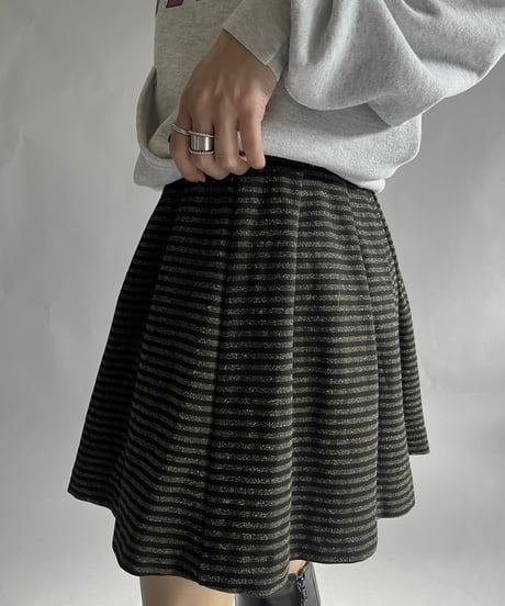 【USED】 Border Lame Mini Skirt/ 241214-022