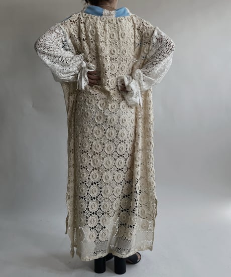 【RE;CIRCLE】 RE Crochet Lace Open Collar One-piece / 220427-033