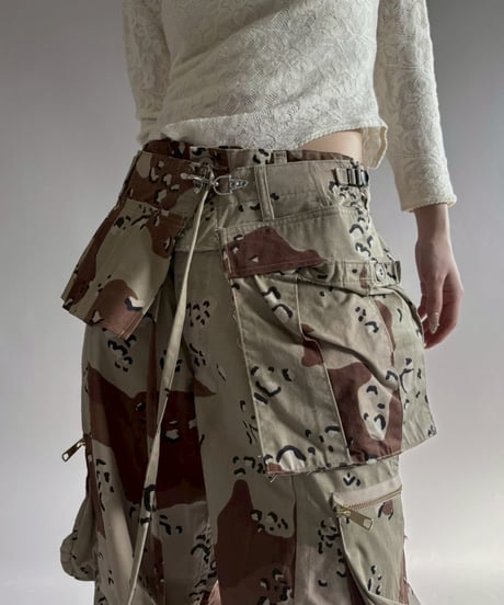 【RE;CIRCLE】 RE  Military Camouflage Wrap Skirt / 260226-015