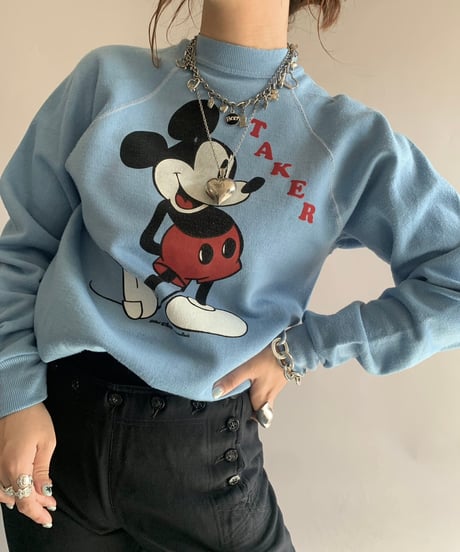 【USED】 80s Disney Mickey Sweat Top/241124-005