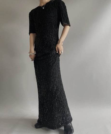 【USED】 Silk Spangle One-Piece/ 230722-019