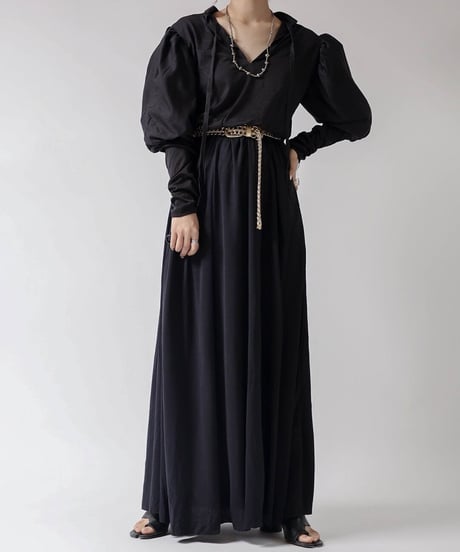 【USED】L/S Poly Dress ① / 220324-002