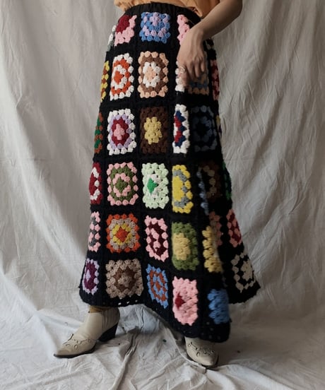 【RE;CIRCLE】 RE Granny Knit Long Skirt②/210421-014