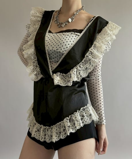 【USED】 Lace Design N/S Leotard Top / 260404-001