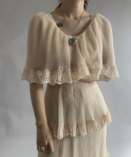 【USED】 Pleats Tiered Long One-Piece /241102-015