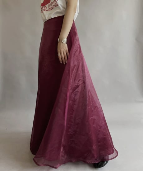 【USED】 Sheer Long Skirt / 230603-031