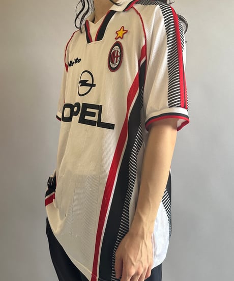 【USED 】Lotto AC MILAN Soccer Shirt /240603-014