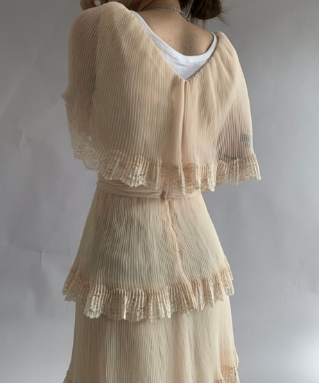 【USED】 Pleats Tiered Long One-Piece /241102-015