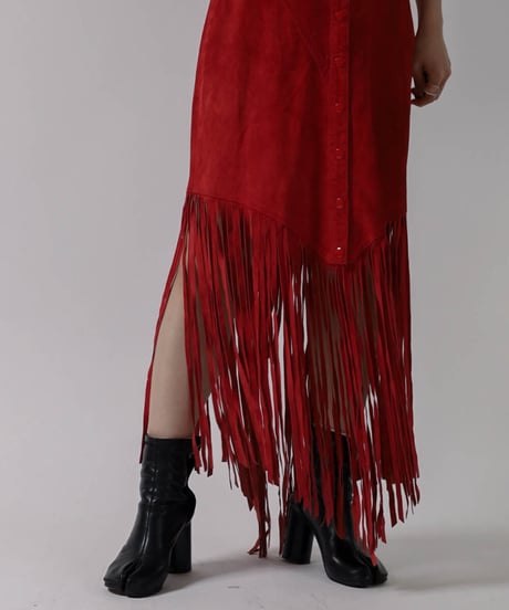 【USED】 Suede Fringe Dress/ 220324-017