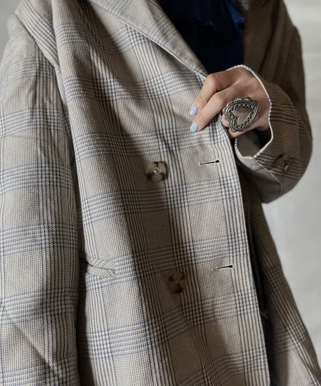 【USED】  Plaid Tailored Jacket/211014-047