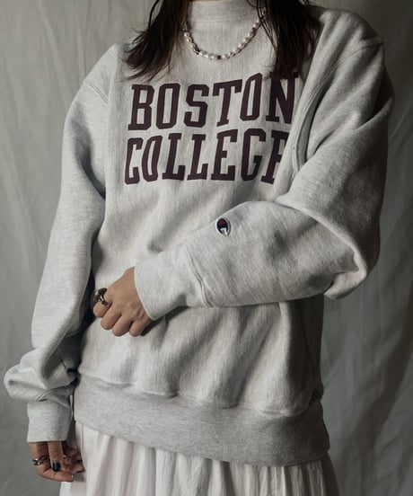 【USED】  Champion Reverse Weave Sweat BOSTON COLLEGE/210516-011