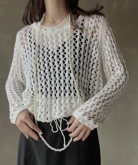 【USED】Crochet L/S Top/ 220312-002