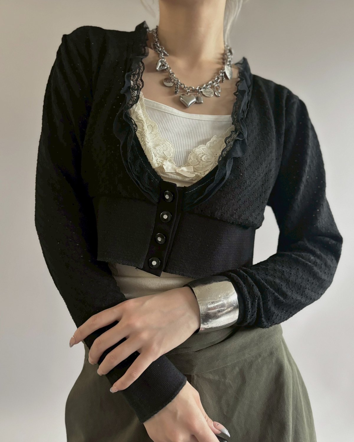 ✴︎新品✴︎ MUSE de DC SLUB COTTON カーディガン USED】 Cropped Cardigan / 260502-005 | THE TINY