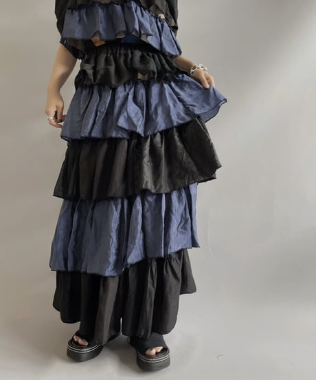 【RE;CIRCLE】RE Tiered Skirt & Bra Set / 230803-003
