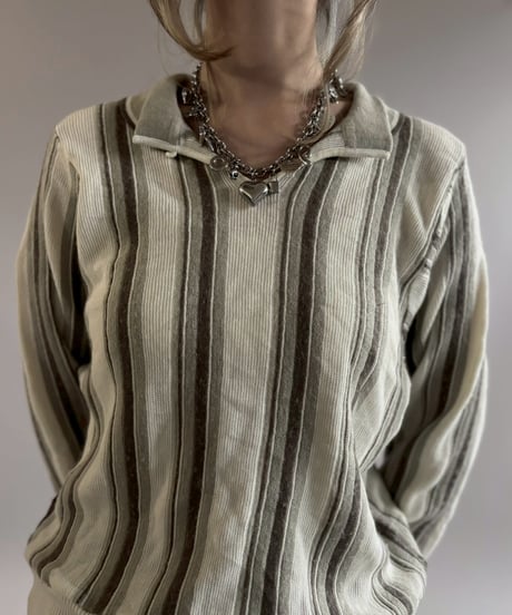 【USED】 L/S Knit Polo Shirt / 260411-023