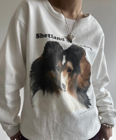 【USED】 Made in USA 90's Calcru Shetland Sheepdog Sweat /250215-009