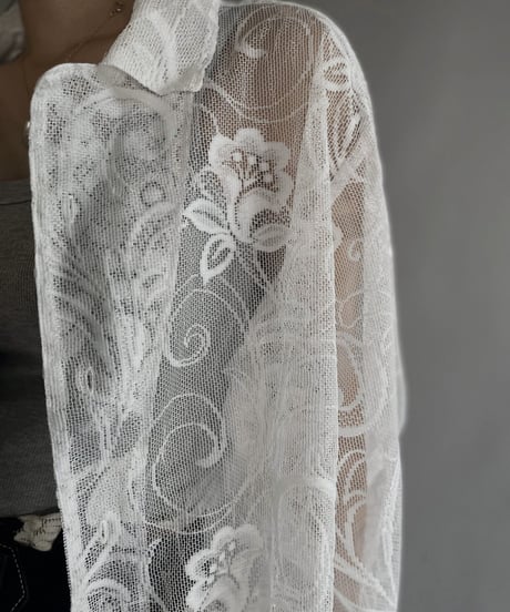 【RE;CIRCLE】 RE Men's Crochet Lace Shirt / 220915-005