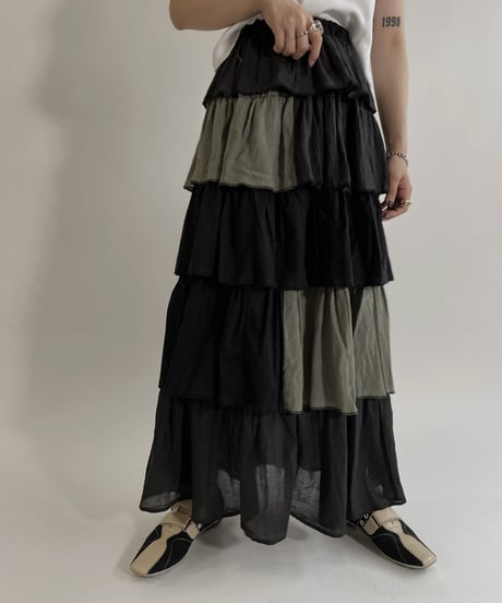 【RE;CIRCLE】 RE Indian Cotton Skirt / 220503-004