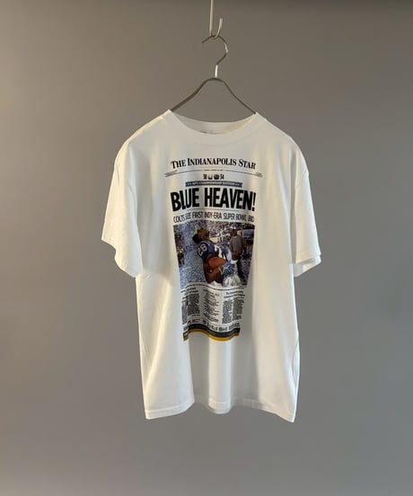 【USED】 07's GILDAN American Football Newspaper T-Shirt / 260607-015