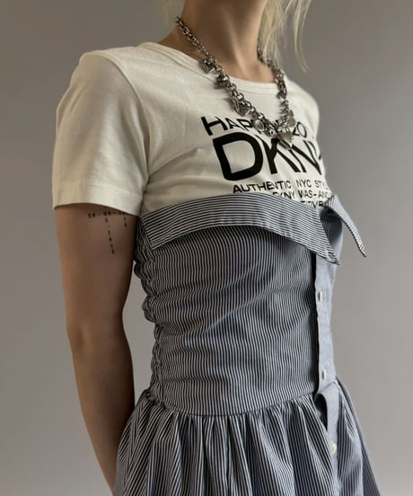 【RE;CIRCLE】  RE Stripe Shirt Mini One-Piece / 260611-007