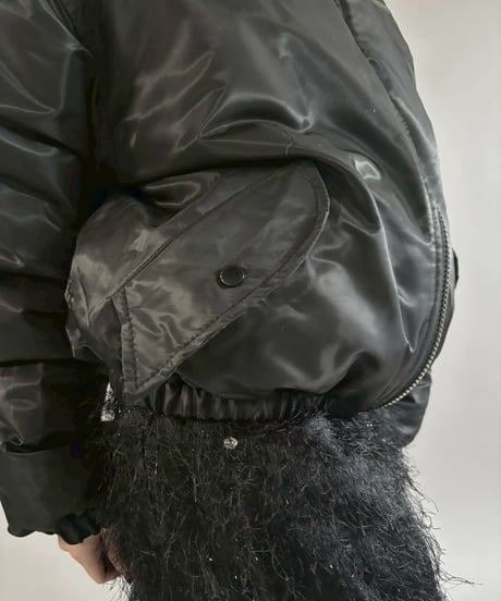 【RE;CIRCLE】 RE MA-1 Corduroy Collar Jacket Black / 251225-008
