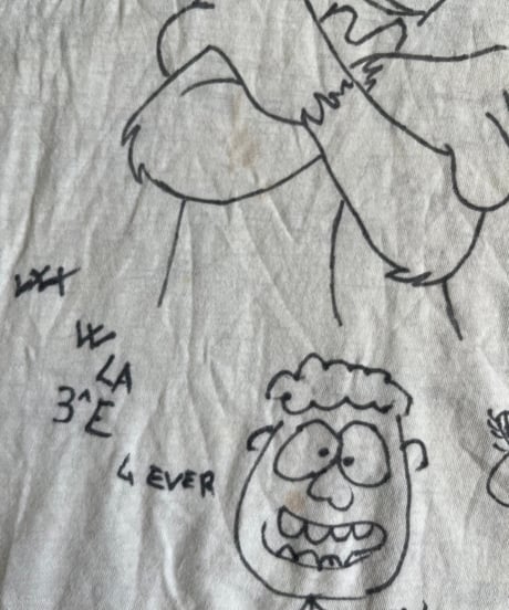 【USED】  80~90's Hand Print T-Shirt /240824-008