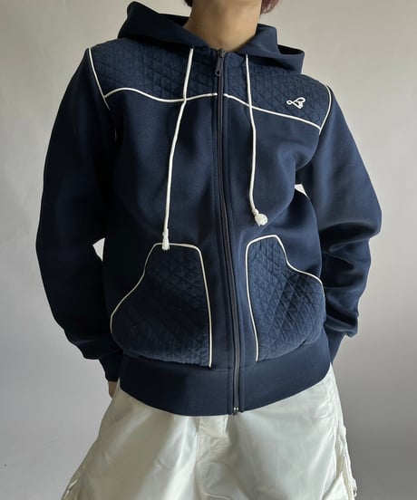 【USED】 Zip Up Hoodie Jersey Top /241207-037