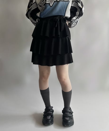 【USED】 Glitter tired mini Skirt / 250906-002