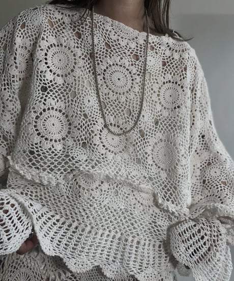 【RE;CIRCLE】 RE Crochet Top / 220623-012