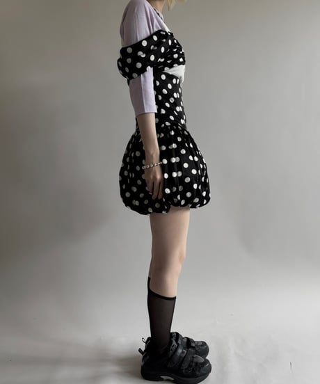 【USED】  Dead Stock MISS CIRCLE Dot Pattern Camisole One-Piece   / 250531-017