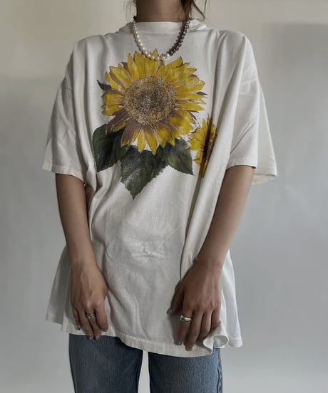【USED】 Naturals Short Sleeved T-shirt "Sunflower" / 220625-023