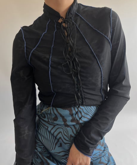 【USED】 Design L/S Sheer Top  / 250517-009