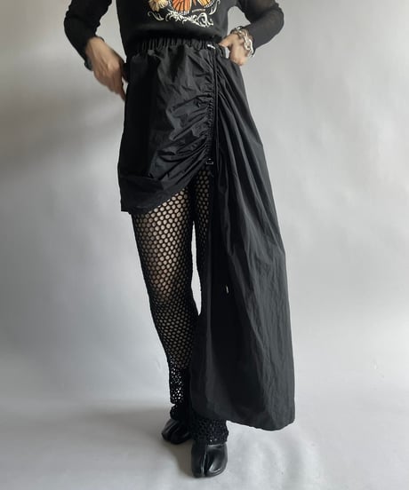 【USED】  Asymmetry Nylon Skirt / 240914-050