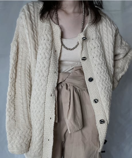【USED】　Cable Knit Cardigan②/ 220120-048