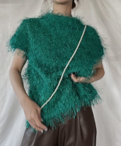 【USED】    Shaggy Knit Top/211216-013