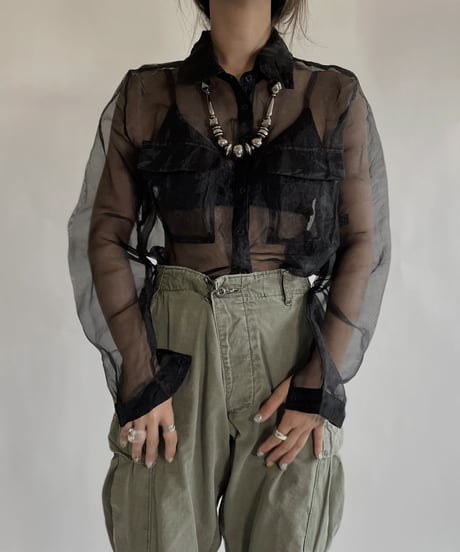 【USED】 Long Sleeved See-through Shirt / 220528-003