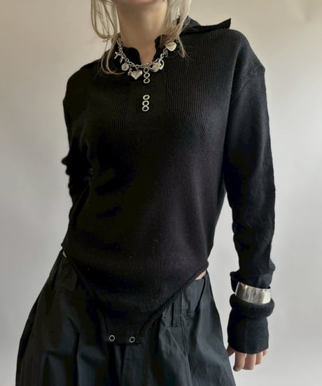 【RE;CIRCLE】 RE Rib Knit Leotard Top / 260416-017