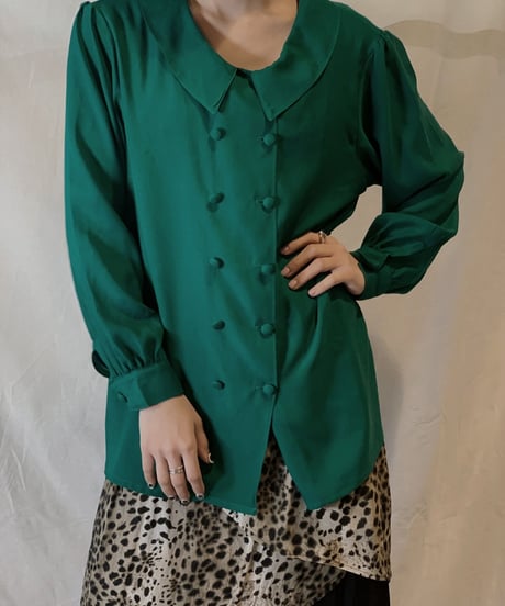 【USED】Poly Double Button Shirt/210217-057