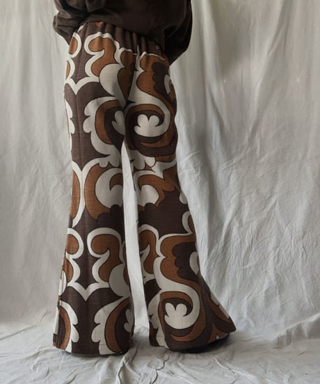 【RE;CIRCLE】 RE Antique Curtain Flare Pants①/ 210613-007