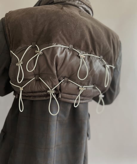 【RE;CIRCLE】 RE Draw Code Down Vest Brown / 221215-001