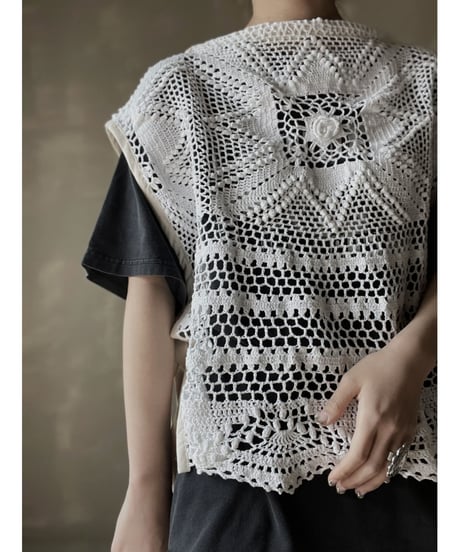 【RE;CIRCLE】 RE Crochet Vest③/20220317-018
