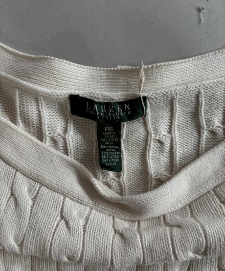【USED】 Lauren Ralph Lauren Cotton Knit Top / 260221-022