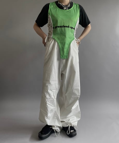 【RE;CIRCLE】 Re  Mesh Lace Switching Leotard Top /  240720-037