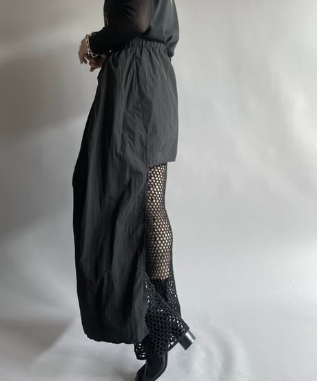 【USED】  Asymmetry Nylon Skirt / 240914-050
